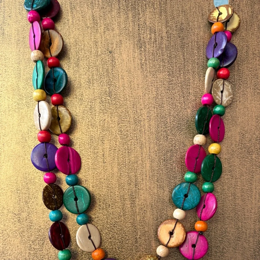 From Cape Town, South Africa a Very Colorful Beaded Necklace - Picture 5 of 10